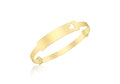 9K Yellow Gold Expandable Children's Heart ID Bangle