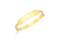 9K Yellow Gold Babies DC Kiss ID Bangle