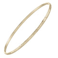 9K Yellow Gold Engraved Bangle