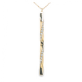 9ct Yellow Gold 0.27ct Diamond Set Bar Pendant