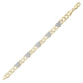 9K Yellow Gold Cubic Zirconia Heart Bracelet