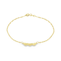 9K Yellow Gold Twist Heart Bracelet
