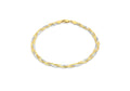 9ct 2-Coloured Gold Herringbone Bracelet