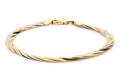 9ct 3-Coloured Gold DC Herringbone Bracelet