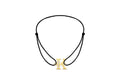9K Yellow Gold Cubic Zirconia 'K' Initial Cord Bracelet
