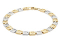 9K Yellow and White Gold Greek Key Bracelet