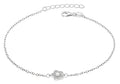 Sterling Silver Flower Cubic Zirconia Bracelet