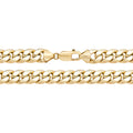 9ct Yellow Gold Semi-Solic Cuban Curb Bracelet