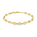 9K Yellow Gold Hallow Rambo Bracelet
