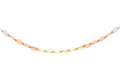 9ct Three Colour Twist Fancy Chain 16"