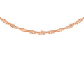 9ct Rose Gold Twist Curb Chain 18"