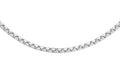 9K White Gold Diamond Cut Box Belcher Chain 16"