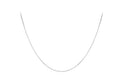 9ct White Gold Round Belcher Chain 18"