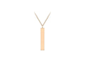 9K Rose Gold Vertical Bar Adjustable Necklace /16"-17"