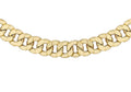 9ct Yellow Gold Diamond Cut Round Curb Chain