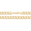 9ct Yellow Gold Flat Curb Bracelet 8''