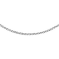 18K White Gold Spiga Chain 18" aaa