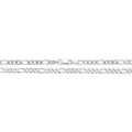 Sterling Silver Figaro Pave Chain 20"