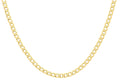 9K Yellow Gold 6.1mm Hollow Curb Chain 18"