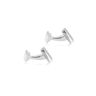 Men's Sterling Silver Plain Square Cufflinks