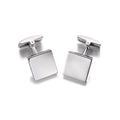 Men's Sterling Silver Plain Square Cufflinks