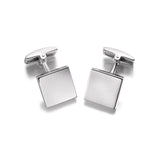 Men's Sterling Silver Plain Square Cufflinks