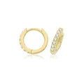 9K Yellow Gold Dainty Cubic Zirconia Huggies
