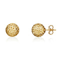 9K Yellow Gold 9.5mm Pierced Ball Stud Earrings