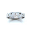 9K White Gold 0.30ct Princess Cut Diamond Band