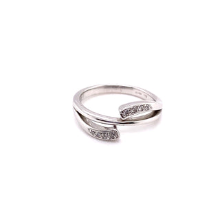 18ct White Gold 0.06ct Diamond Set Dress Ring