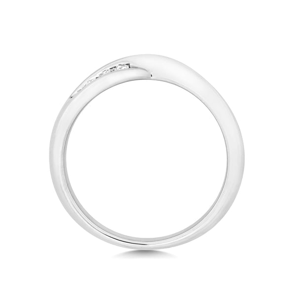 Platinum Diamond Set Crossover Eternity Ring