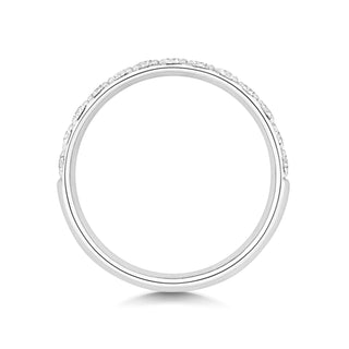 Platinum 0.52ct Diamond Set Half Eternity Ring