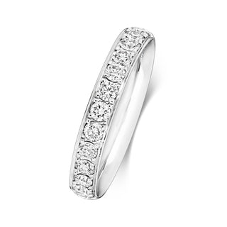 Platinum 0.52ct Diamond Set Half Eternity Ring