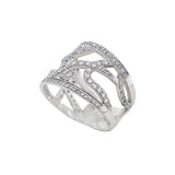 18K White Gold Diamond Encrusted Band