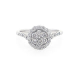9K White Gold Diamond Cluster Ring