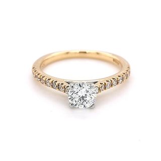18ct Yellow Gold Round Brilliant Cut 0.70ct Diamond Ring
