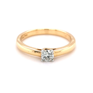 18ct Yellow Gold Solitare 0.24ct Diamond Ring
