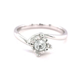 9ct White Gold 0.33ct Solitaire Ring