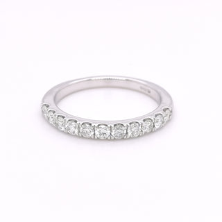 9ct White Gold 0.50ct Diamond Set Half Eternity Ring