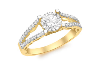 9ct Yellow Gold Cubic Zirconia set Dress Ring