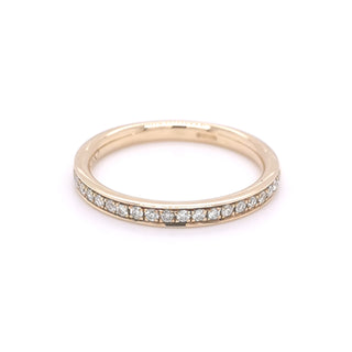 9ct Yellow Gold 0.19ct Diamond Set Half Eternity Ring