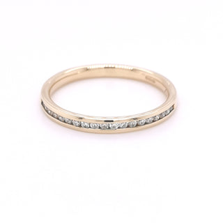 9ct Yellow Gold 0.24ct Diamond Set Half Eternity Ring