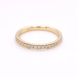18ct Yellow Gold 0.19ct Diamond Set Half Eternity Ring