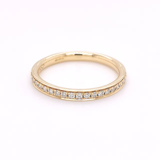 18ct Yellow Gold 0.19ct Diamond Set Half Eternity Ring