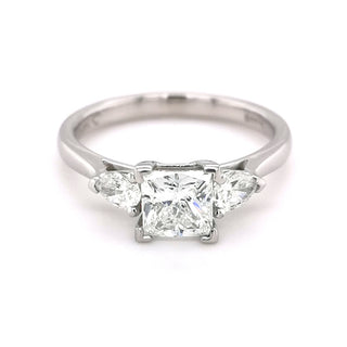 Platinum 1.33ct Diamond Trilogy Style Ring