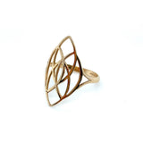 9K Yellow Gold Open Pattern Ring