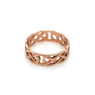 9K Rose Gold Celtic Knot Band