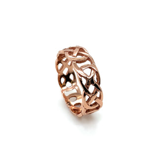 9K Rose Gold Celtic Knot Band