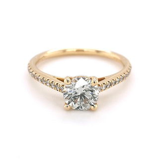 18K Yellow Gold 1.00ct Round Brilliant Cut Diamond Ring