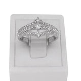 18k white gold 3 row cocktail band